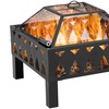 Image 2: Outsunny Outdoor Fire Pit with Screen Cover