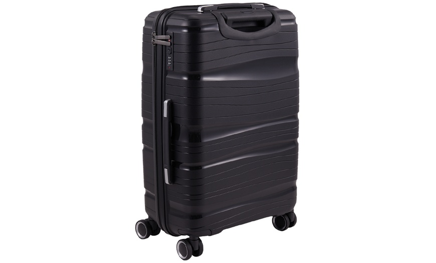 Image 15: Four Piece PP Suitcase Set with Silent Wheels & Password Lock