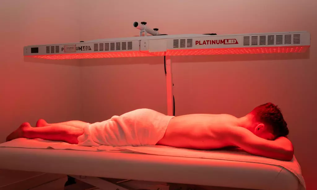 15-Min Full-Body Red Light Therapy or 40-Min Private Infrared Sauna