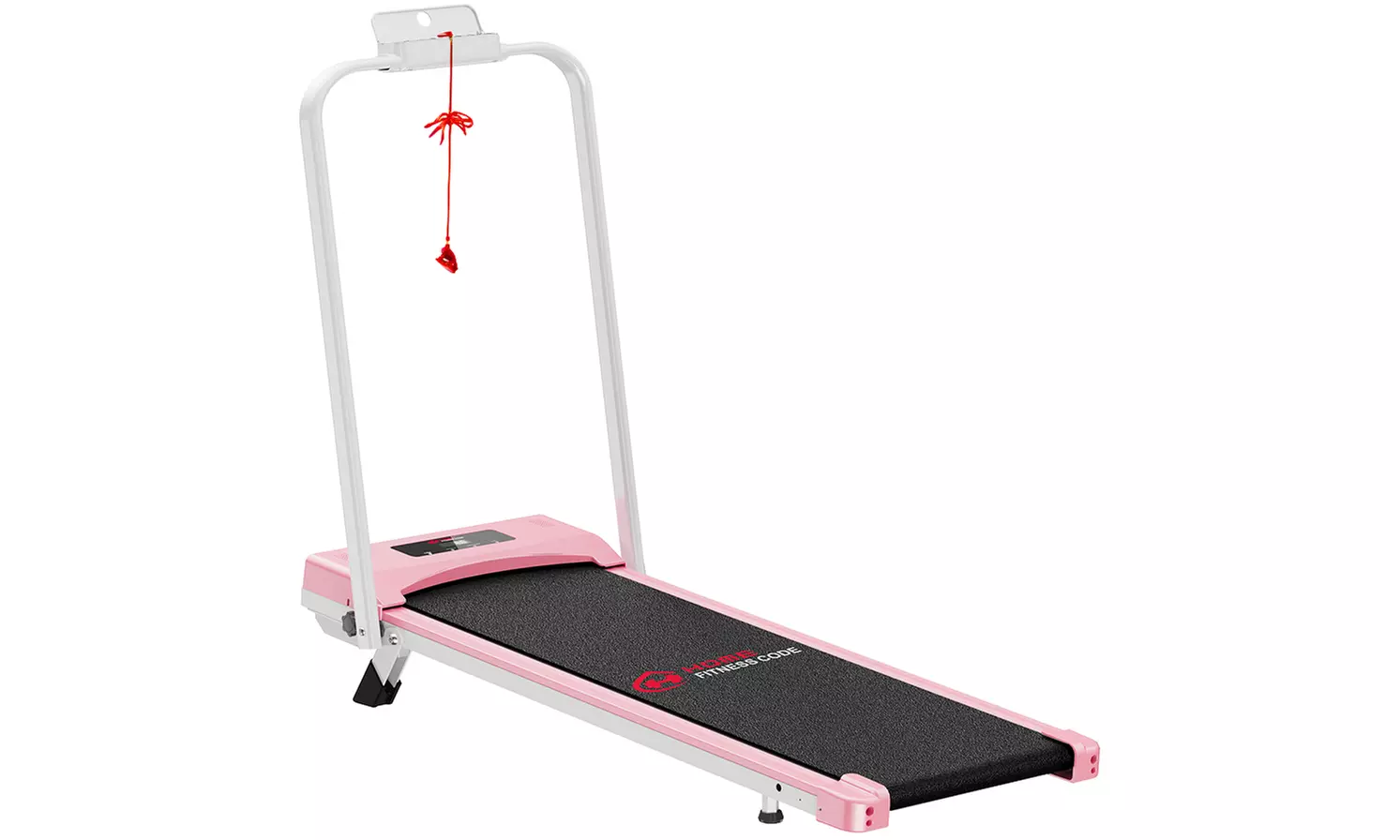 2-in-1 Foldable Treadmill with LCD Display and Remote