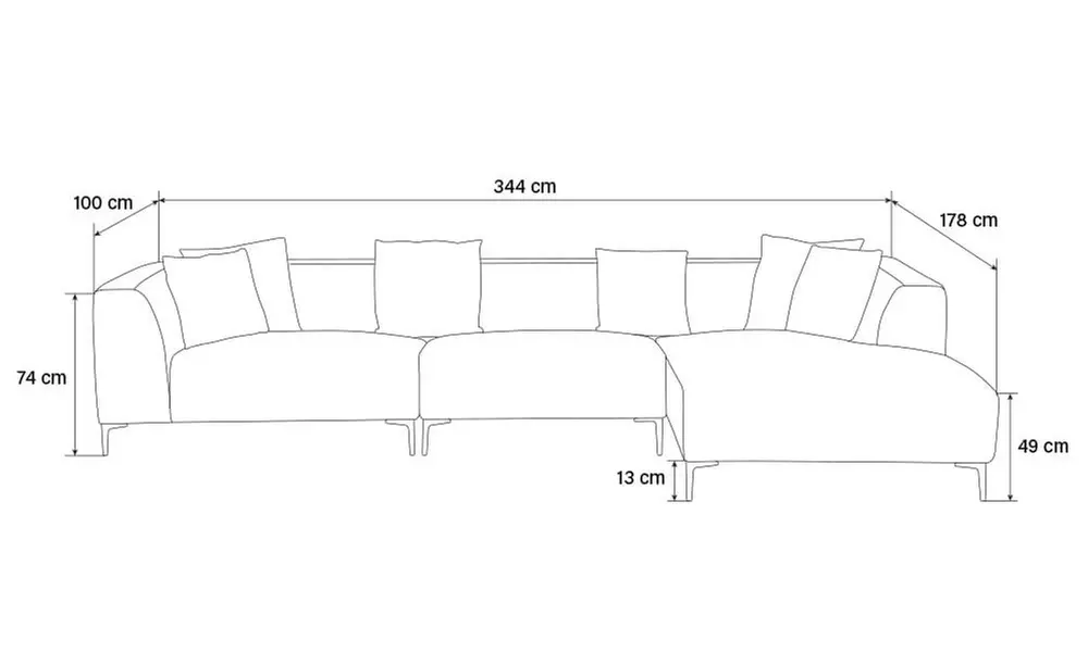 Home Deluxe Ecksofa „Torino“