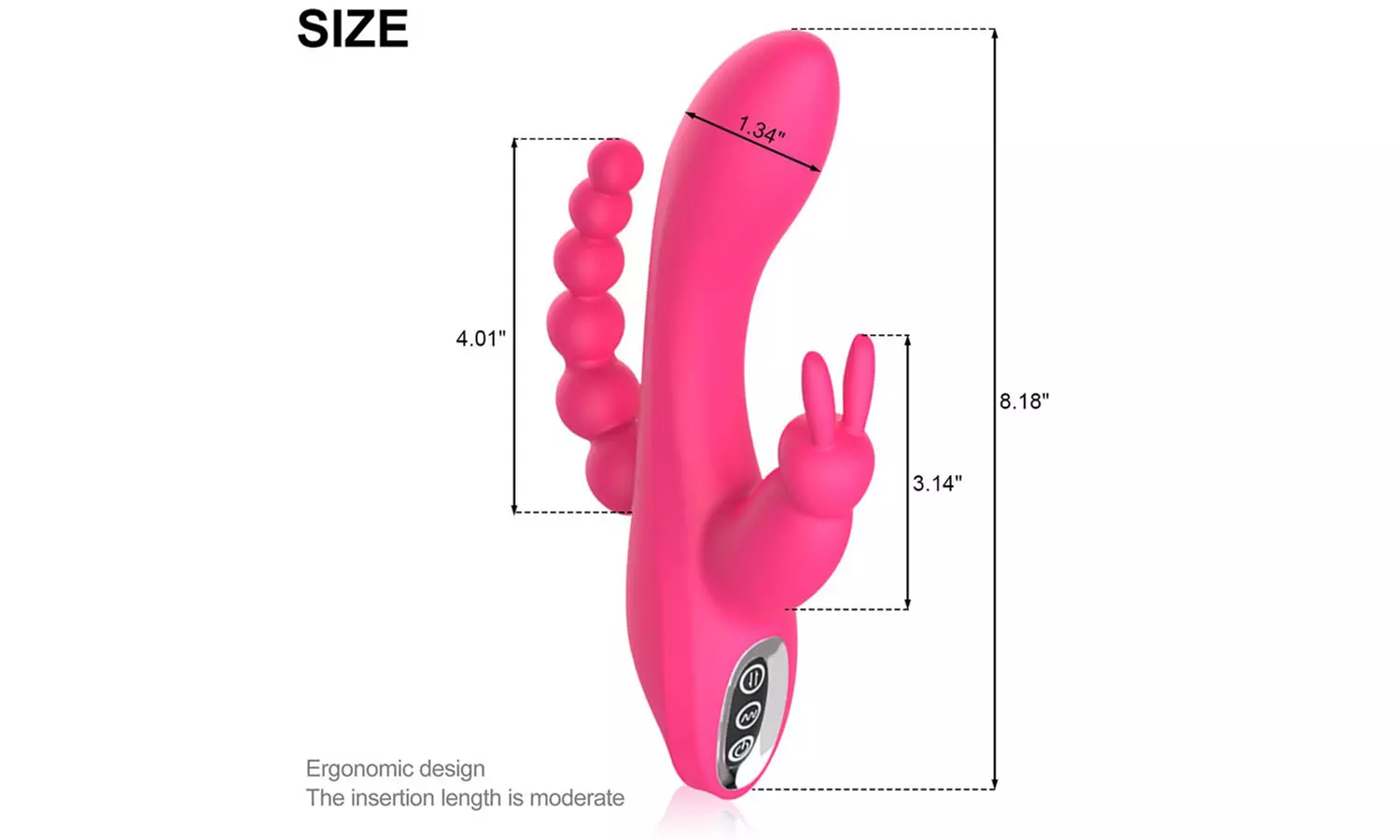 Rabbit Vibrator Triple Play G-Spot Dildo Vibe Waterproof Massager Sex Toys