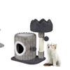 Image 2: 53cm/107cm Cat Tree Tower Indoor Cat Bed with Scratching Post