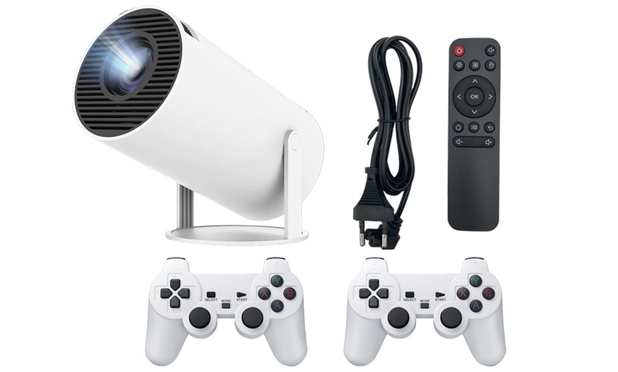 Image 2: Console projecteur avec 2 manettes et jeux inclus