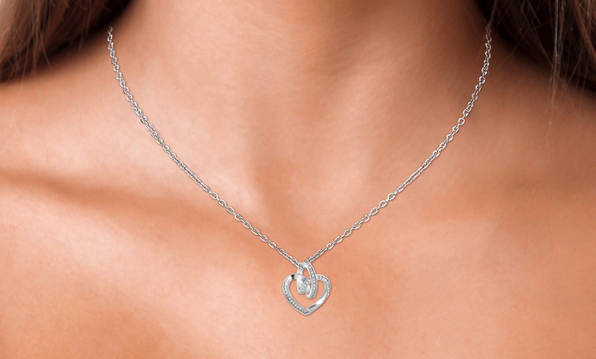 Image 6: Collar con colgante de enlace o corazón de SC Crystal