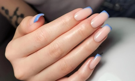 Full Acrylic or Hard gel Nail Extension with Normal polish