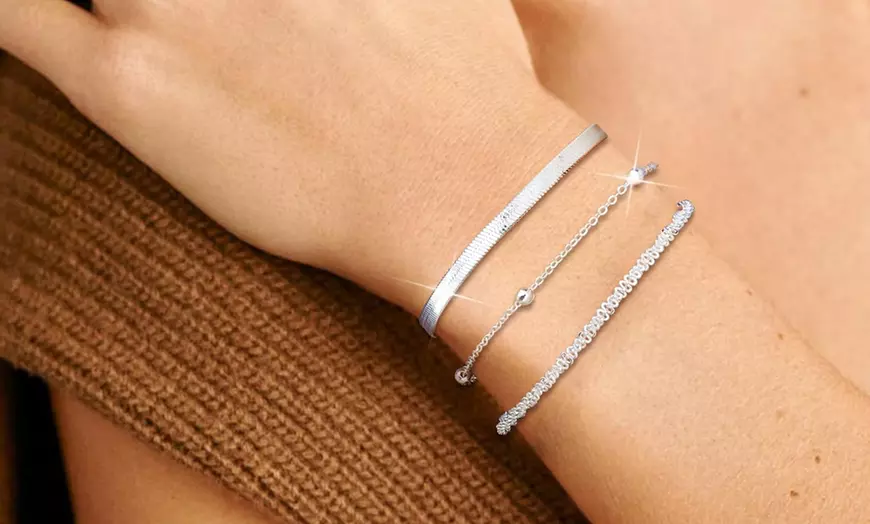 Image 1: Pulsera plateada 