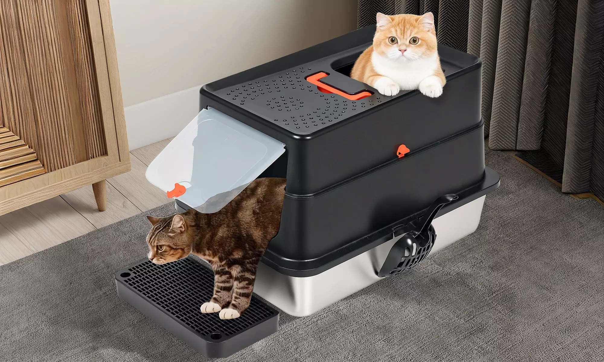 Skylos Stainless Steel Cat Litter Boxes