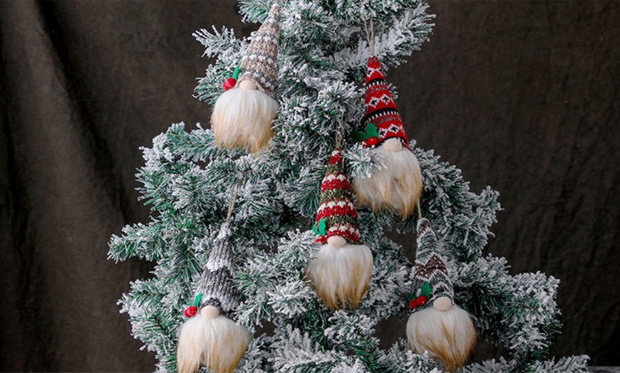 Image 3: One or Five Luminous Dwarf Christmas Tree Pendant Decor