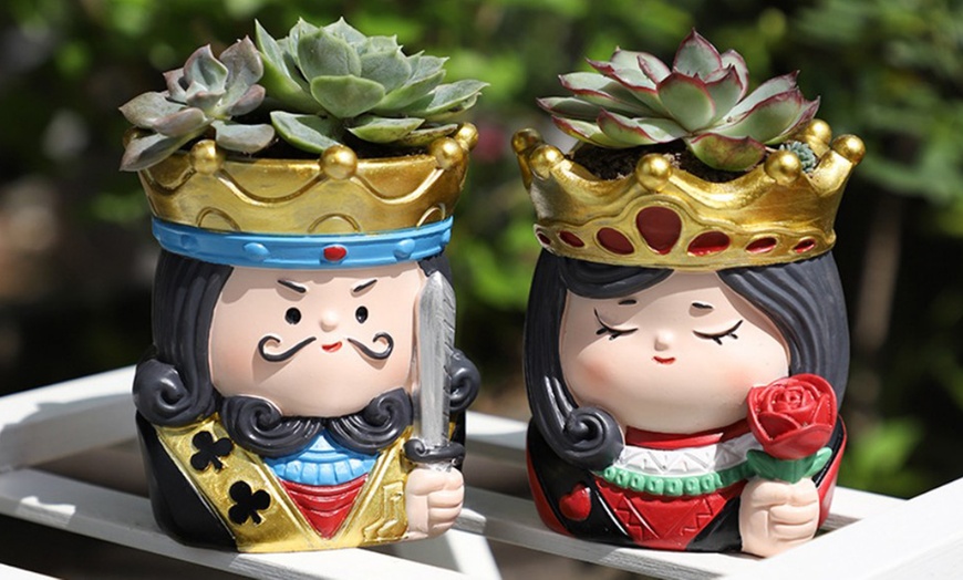 Image 3: One or Three Poker Character Flower Pots