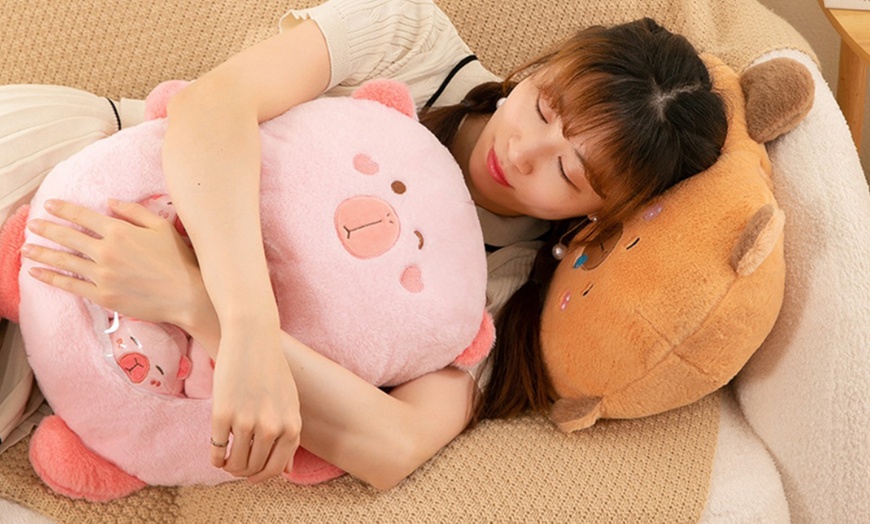 Image 22: Cute Cartoon Plush Stuffed Back Cushion