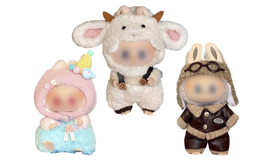 Image 4: One- or Three-Pack Clothing for Labubu Dolls