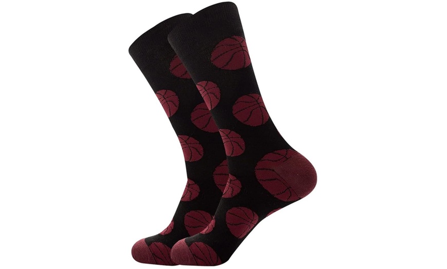 Image 6: Up to 10 Packs of Men's Ball Print Socks