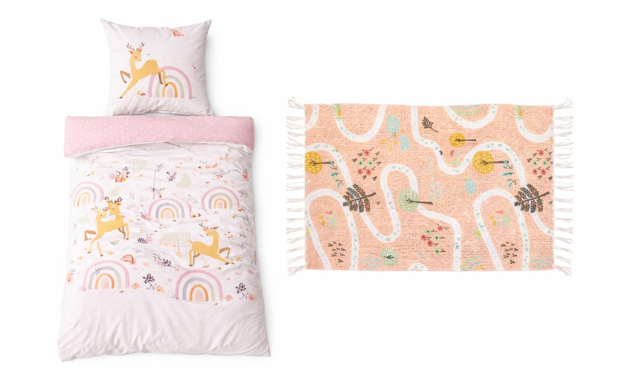 Image 4: Kinderbeddengoed en/of decoratief vloerkleed 
