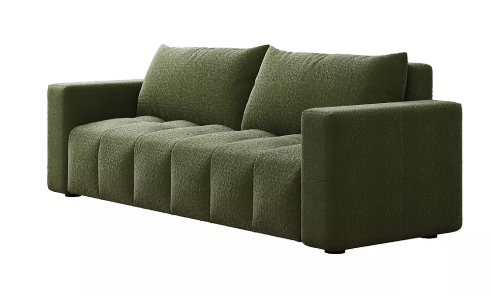 Canapé convertible 3 places "Midland" de Kocoon avec coffre en bouclette, livraison offerte