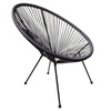Image 7: 3-Piece String Egg Chair with Coffee Table Set 