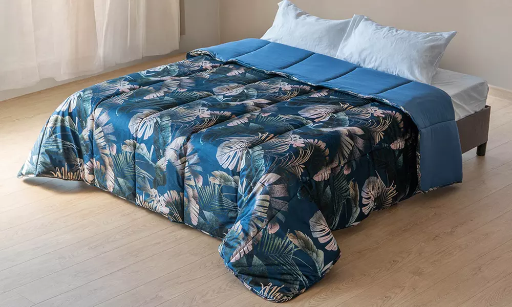 Doppelte Winterdecke aus Samt mit Digitaldruck