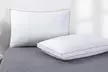 Peace Nest 2 Pack Quilted Goose Feather Down Pillow with Cotton Fabric - Second Medium