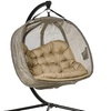 Image 6: Outsunny Double Hanging Egg Chair in Grey or Cream