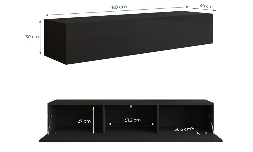 Image 13: Meuble TV Nora H2 de 160 cm