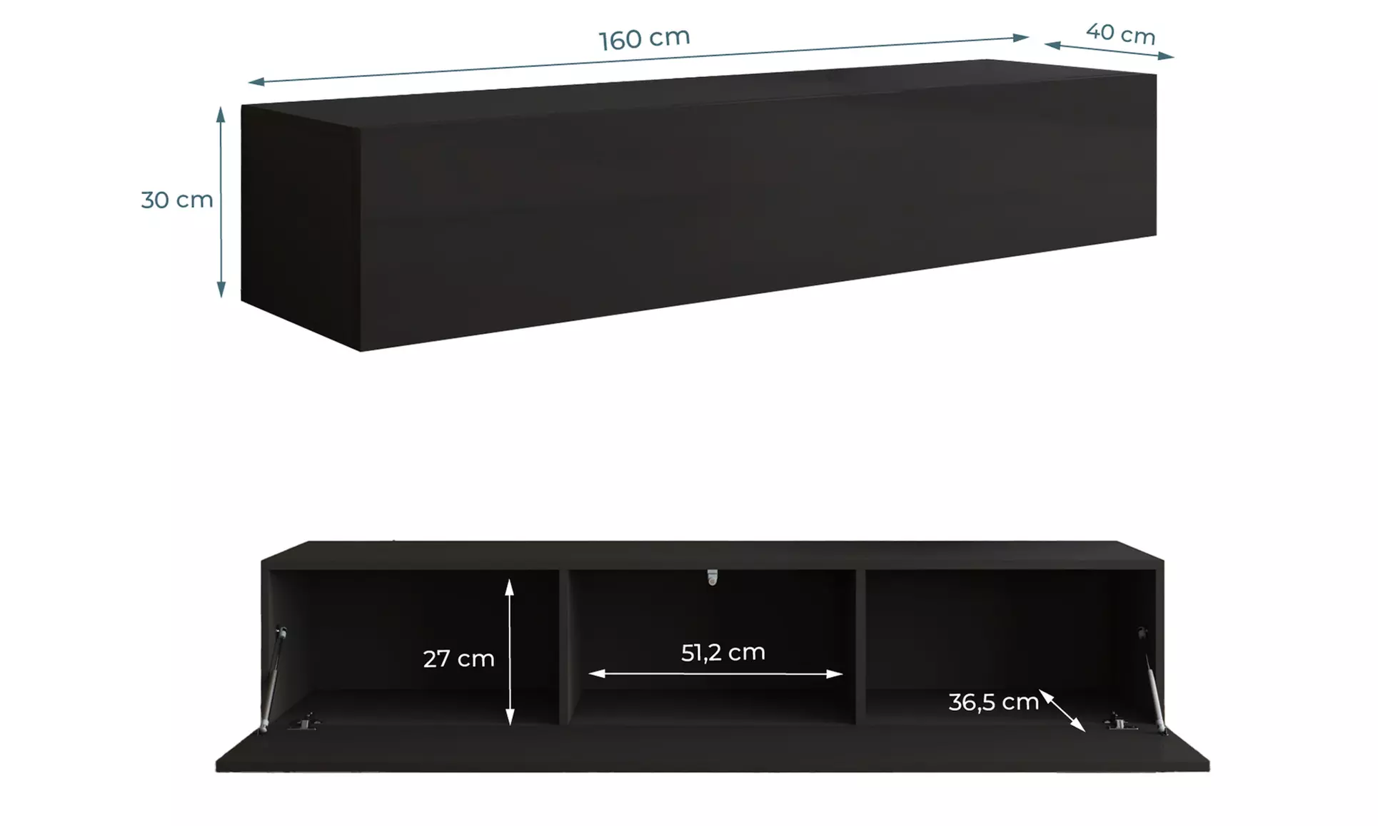 Meuble TV Nora H2 de 160 cm
