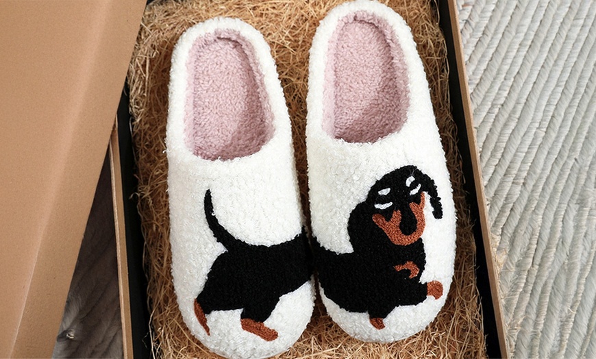 Image 8: Pet-Themed Holiday Slippers