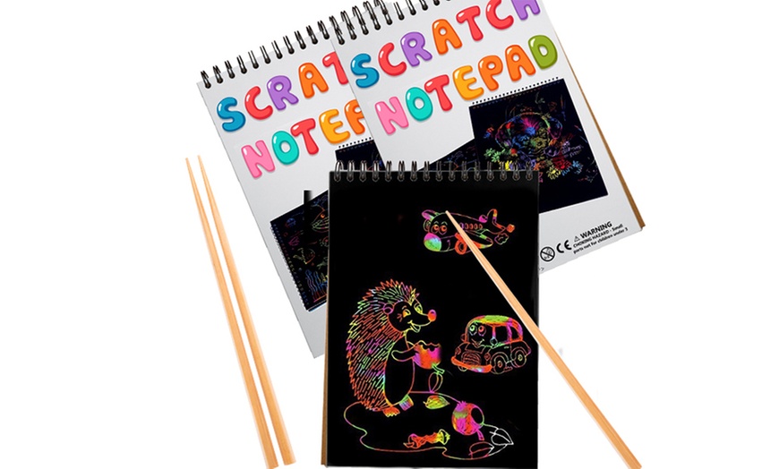 Image 3: Scratch Art Rainbow Notebook Pad