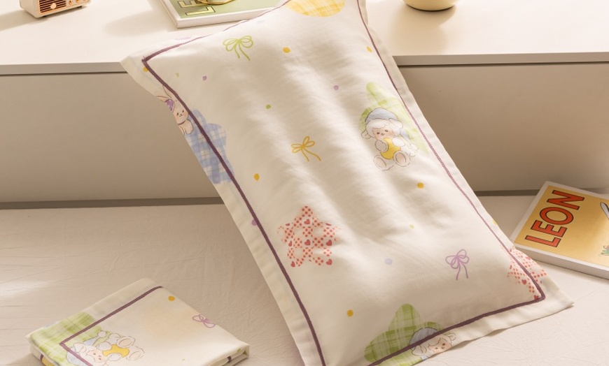 Image 34: Breathable Pure Cotton Kids Pillowcase Pair