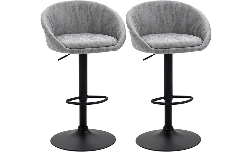 Image 11: Set of Two HomCom Bar Stools; Choice of design