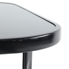 Image 17: Black Tempered Glass Coffee Table with Umbrella Hole 