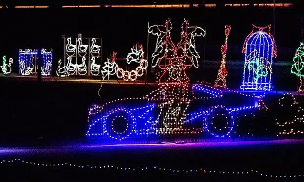 Drive-Thru Christmas Holiday Light Show at Glittering Lights