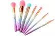1 ou 2 lots de 7 pinceaux de maquillage paillettes arc-en-ciel - Second Medium