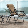 Image 1: Outsunny Zero Gravity Lounger Chairs (Set of 2)