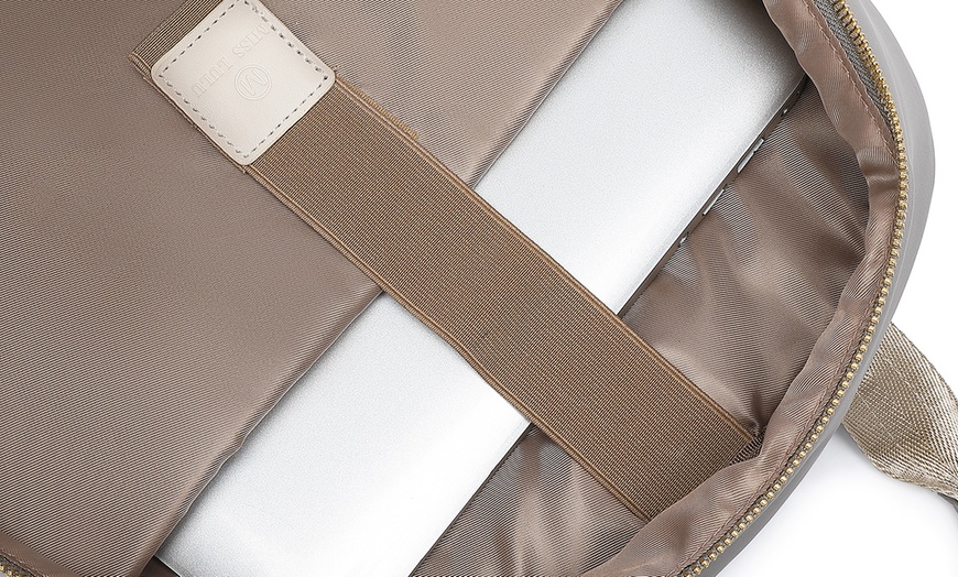 Image 35: MISS LULU Stylish Women's Backpack with Laptop Sleeve 