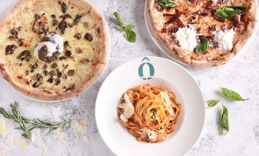 Image 8: Menú italiano de cena para 2 o 4 con pasta o pizza, postre y bebidas