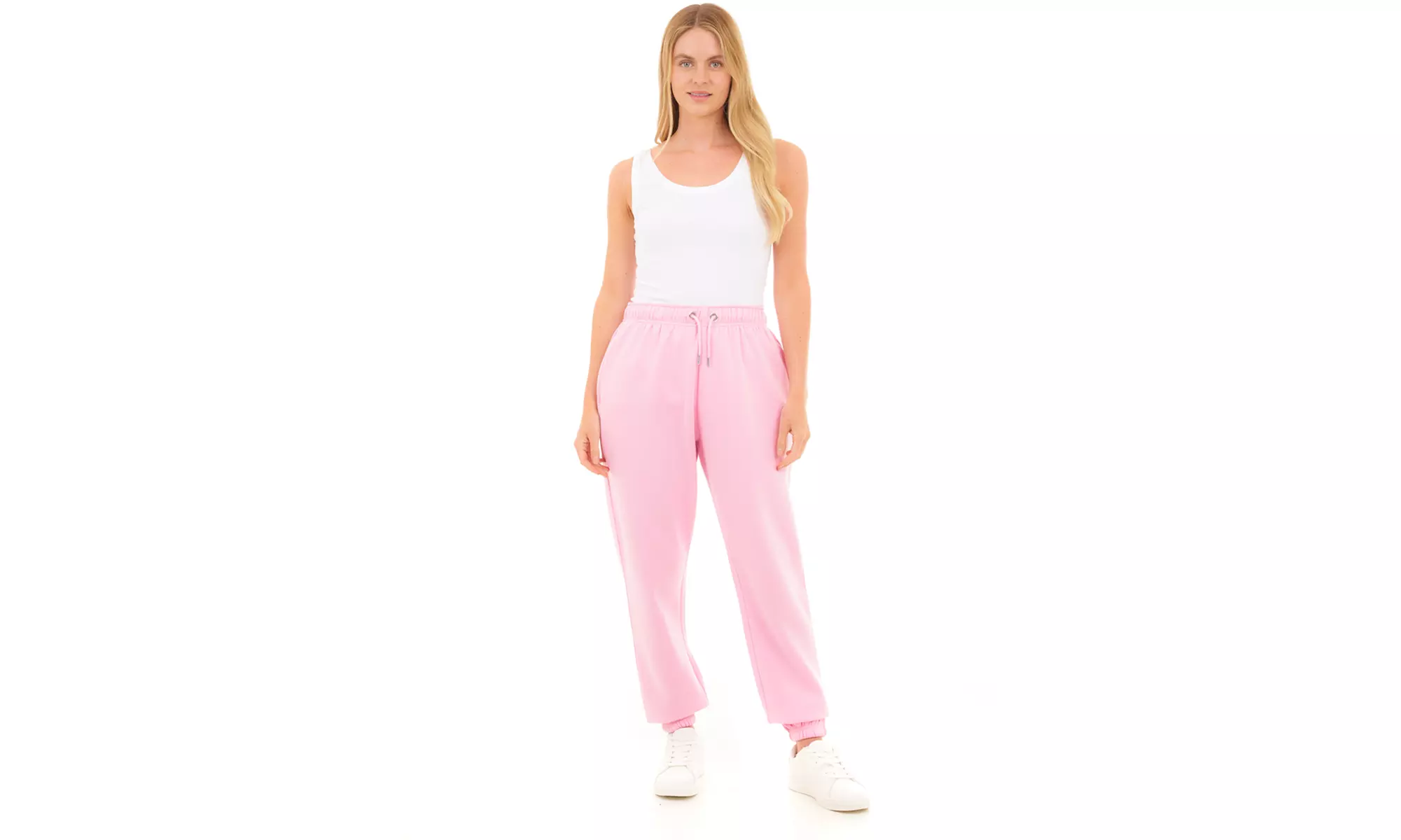 Oversized Women’s Joggers with Cuffed Hem and Pockets
