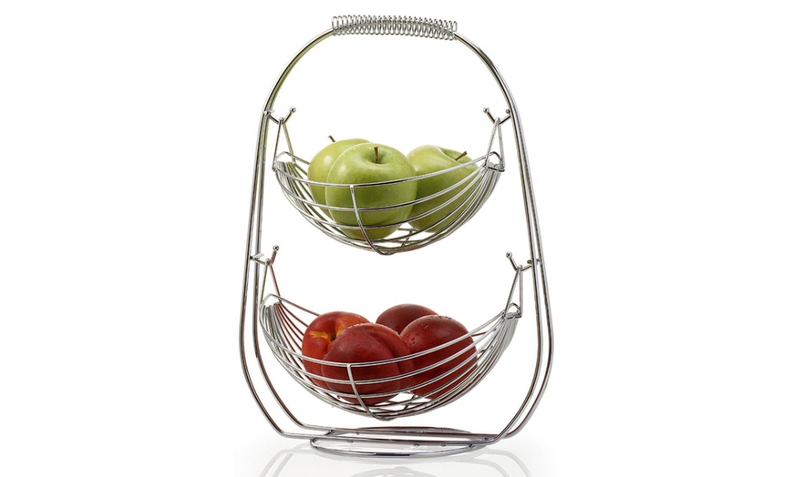 Image 2: Multi-Tier Chrome Fruit Hammock