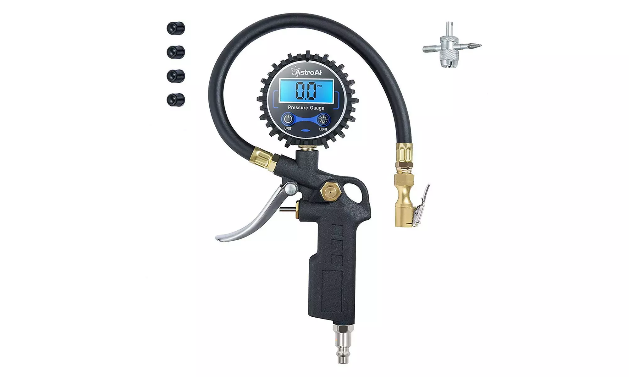 AstroAI Digital Tire Pressure Gauge with Inflator 250 PSI Air Chuck