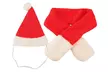 Dog Cat Santa Hat with Scarf Christmas Pet Outfit Adjustable Pet Costume Set - Second Medium
