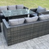 Image 1: 5-tlg. Fimous Polyrattan-Gartenmöbel-Set mit höhenverstellbarem Tisch