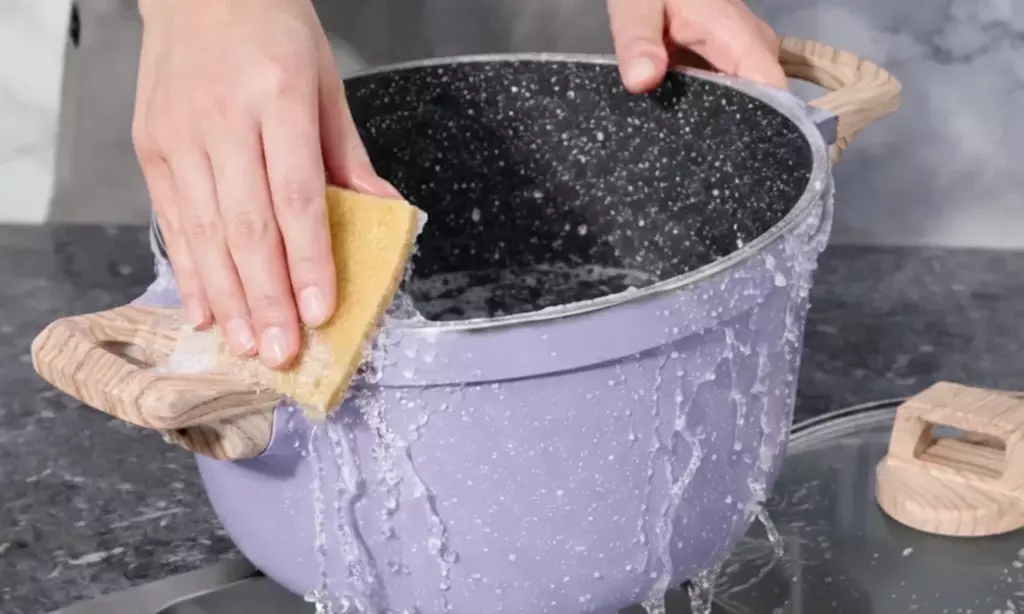 Set di pentole con coperchi in vetro