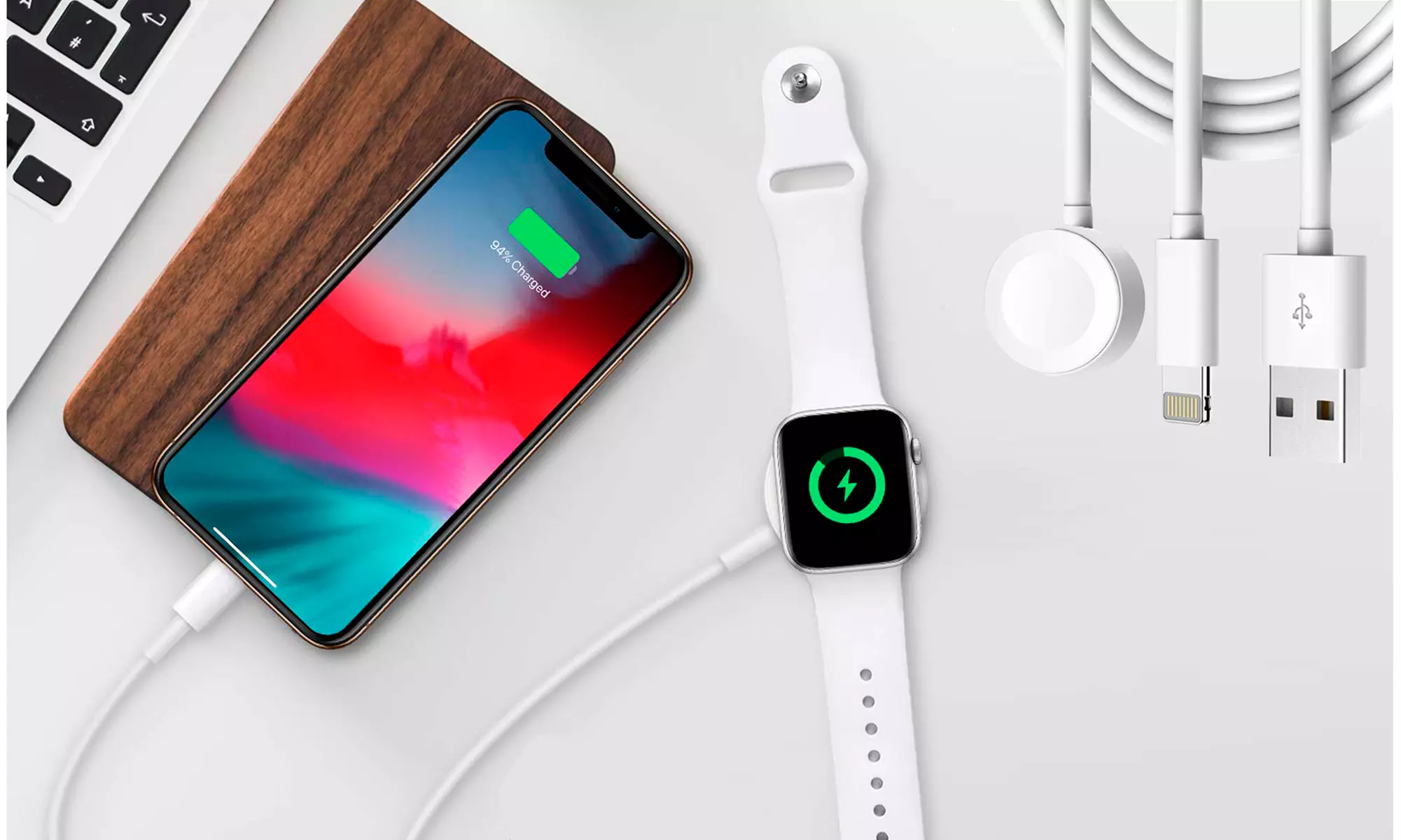 Zummy Magnetic Charger 2 in 1 USB Cable For Apple Watch iWatch & iPhone