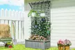 Outsunny Wooden Garden Planter with Trellis and Hanging Roof - Image 2