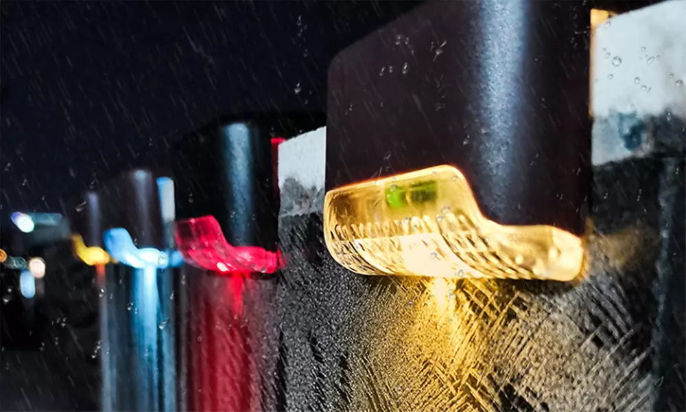 4 luces solares para valla