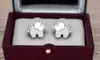Sterling Silver Elephant Stud Earring with Citrine and White Topaz