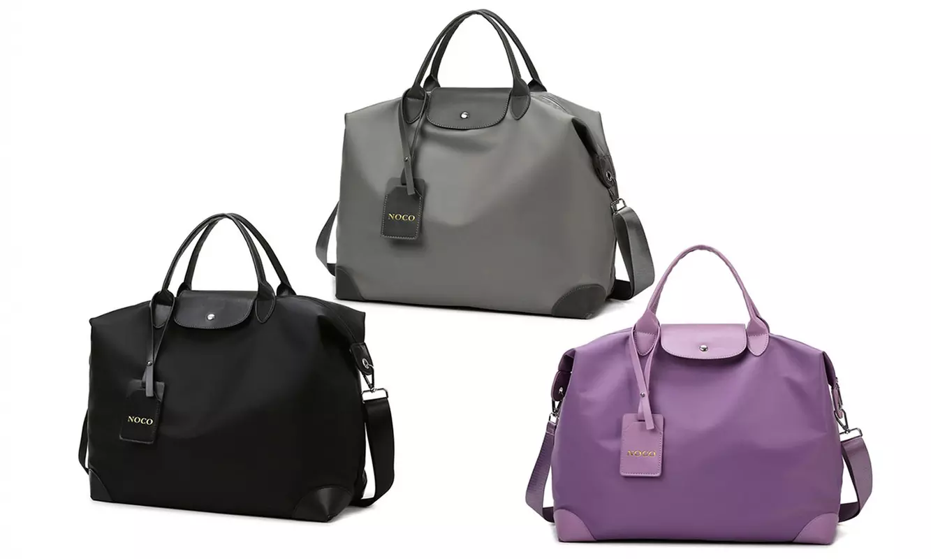 Water-resistant Large Tote Bag with Zip Closure and Trolley Sleeve