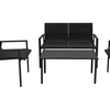 Image 2: Rattan-Effect Patio Furniture Set with Table 