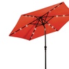 Image 11: 9ft. Patio Umbrella Solar LED Lights Steel Tilt with Crank