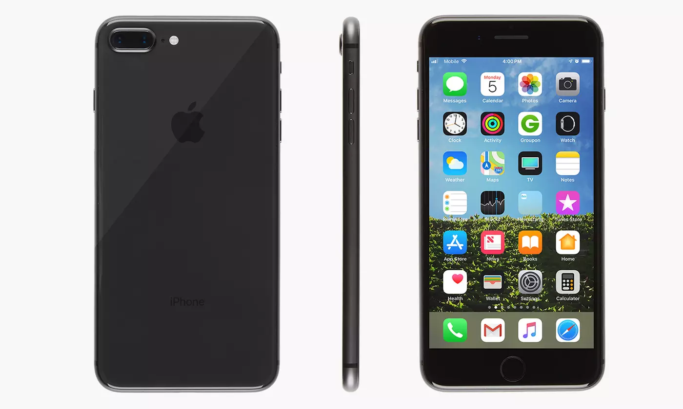 Apple iPhone 8 Plus 64GB LTE Smartphone with MFi Lightning Cable (GSM and CDMA Unlocked) (Refurbished A-Grade) - Second Medium