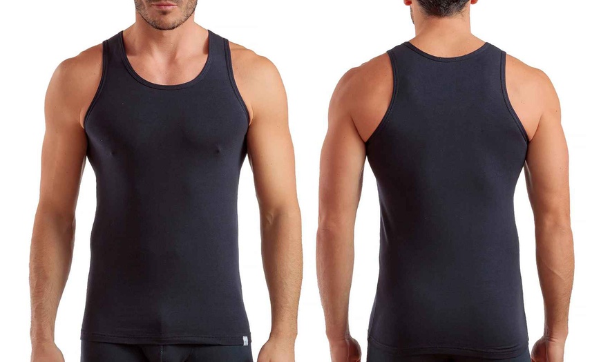 Image 18: Pack di 6 t-shirt o canotte da uomo Enrico Coveri